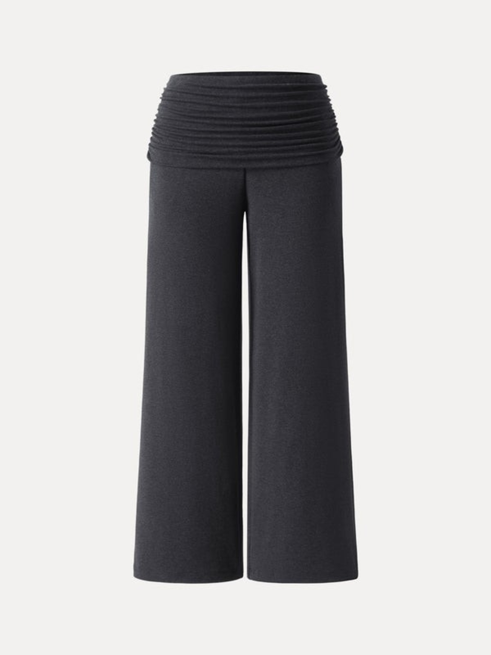 OGL Non-Itchy Wool Blend Drapey Wide Leg Pull-on Pants with Pockets